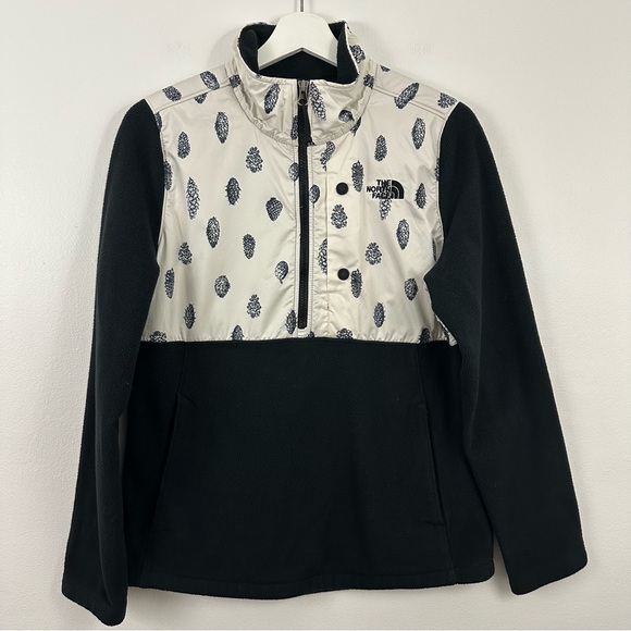 The North Face Women’s Pineapple Express Fleece Jacket Black White Size M - Picture 1 of 5